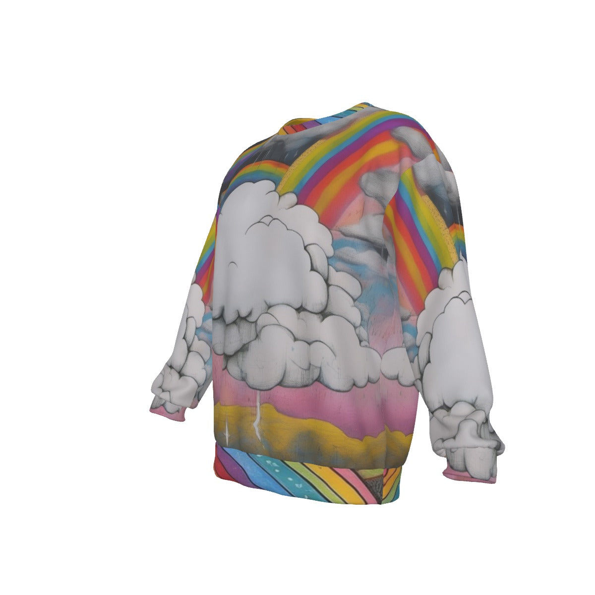 Men's Drop Shoulder Round Neck Long-Sleeved Sweatshirt