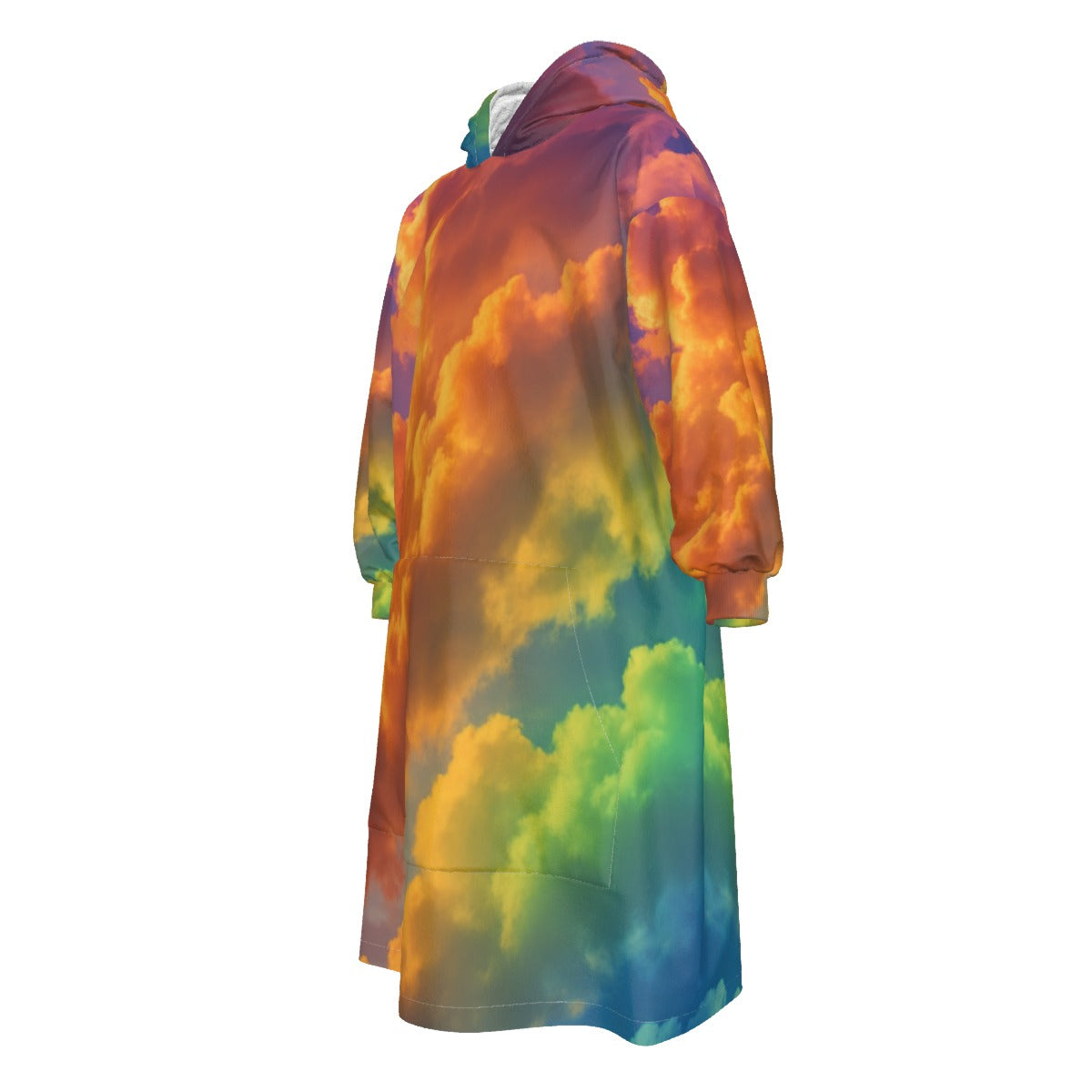 Unisex Kid's Sherpa Fleece Mid-Length Hoodie Blanket