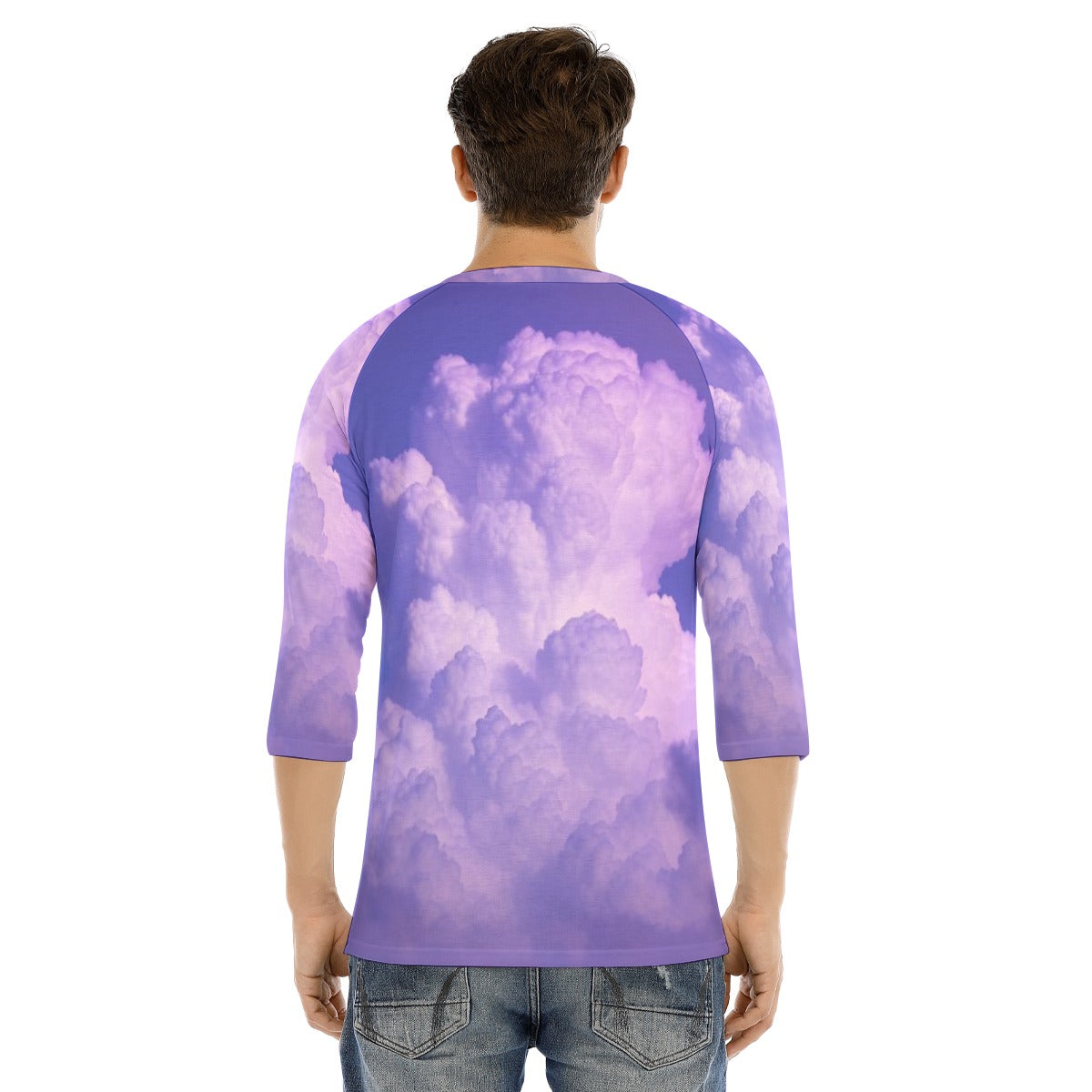 Men's Bracelet Sleeve T-shirt With Button Closure - view 4