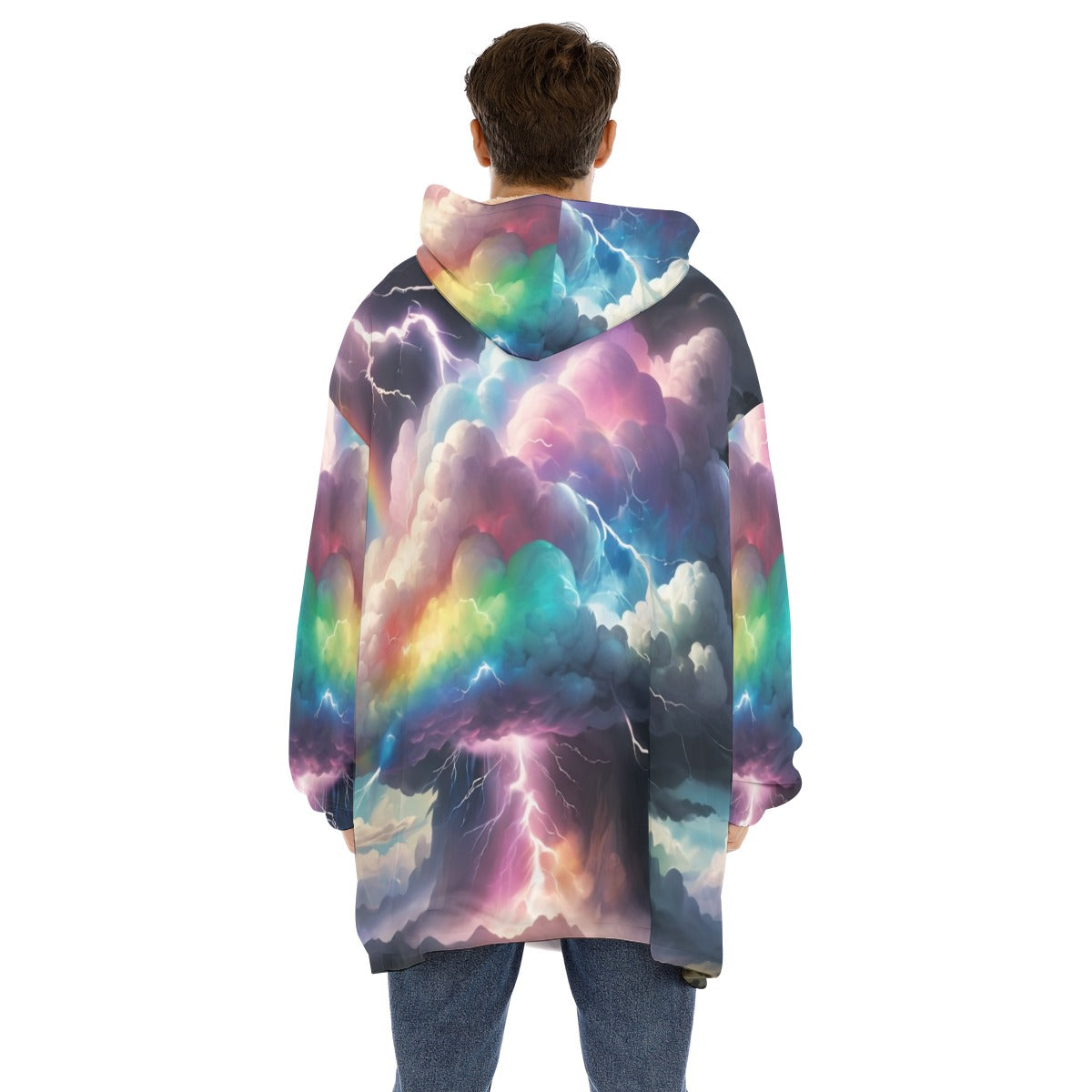 Unisex Sherpa Fleece Hoodie Blanket