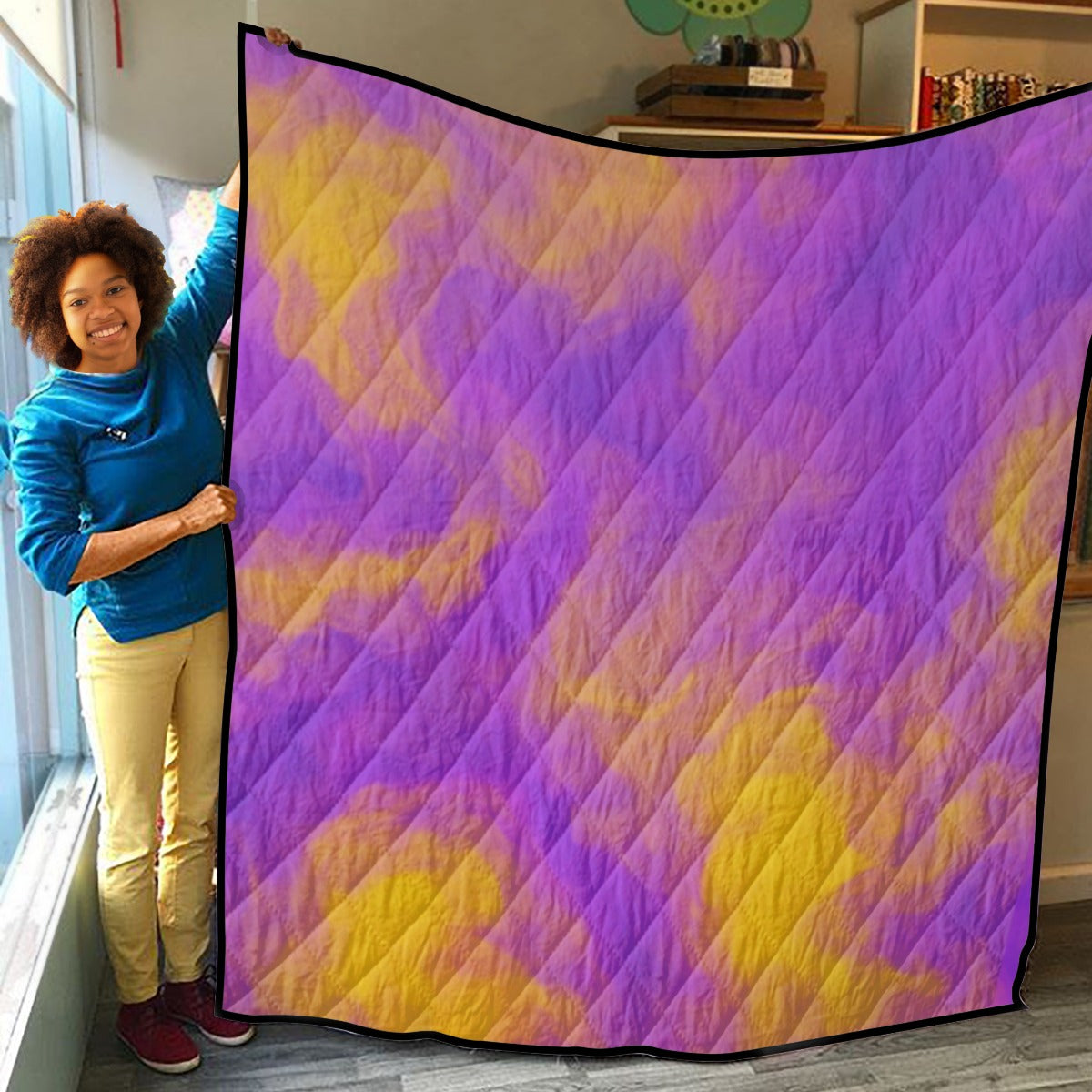 Unisex Lightweight & Breathable Quilt With Edge-wrapping Strips