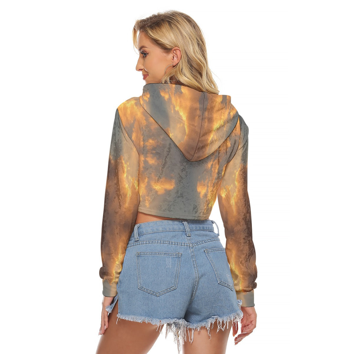 Women's Crop Top Hoodie|Velvet