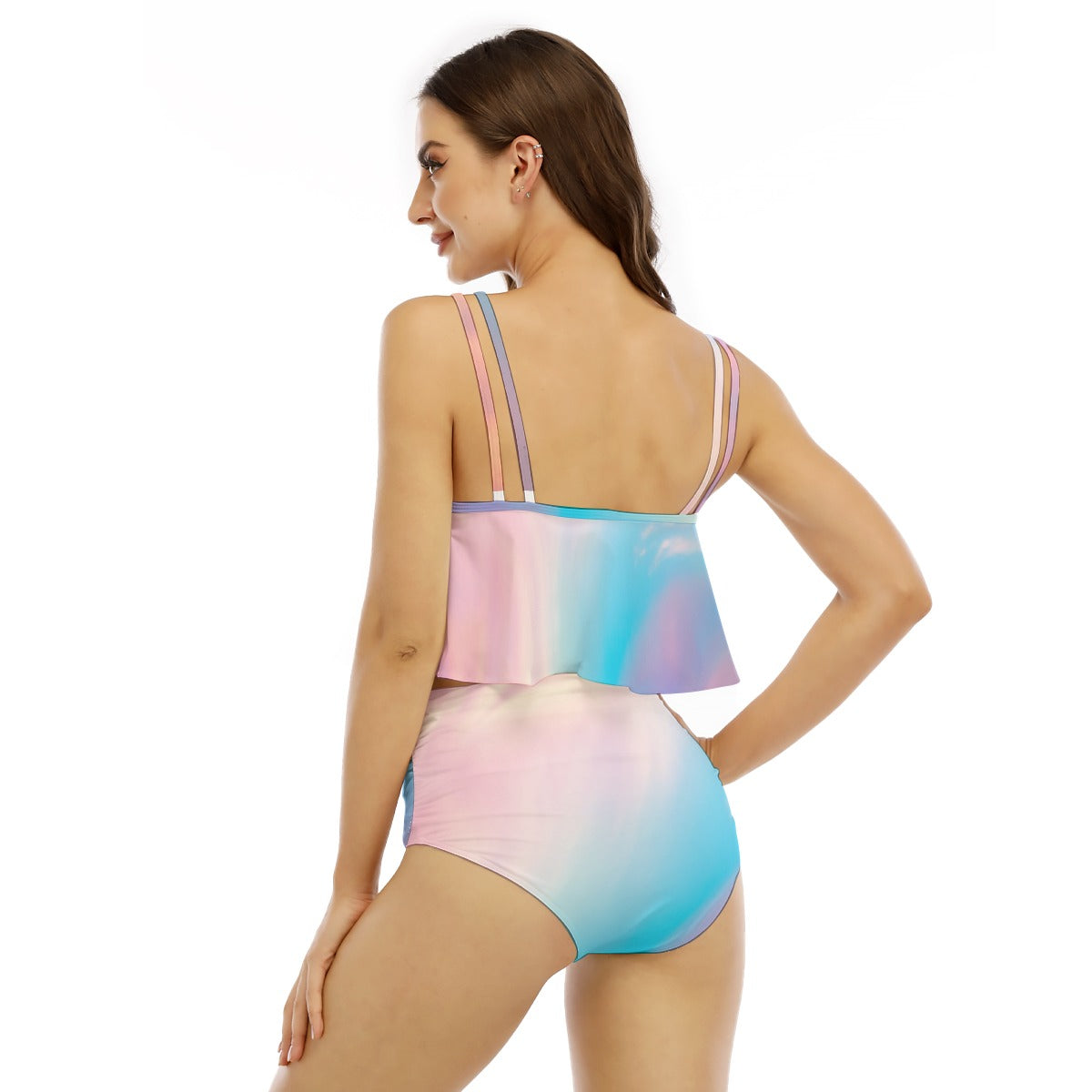 Women's Ruffled Vest Bikini Swimsuit