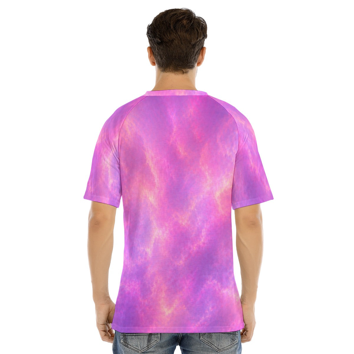 Men's Raglan Sleeve T-shirt With Button Closure
