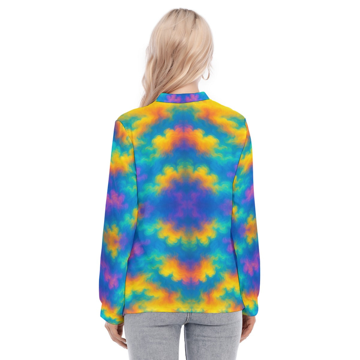 Women's Long Sleeve Blouse With Button Closure