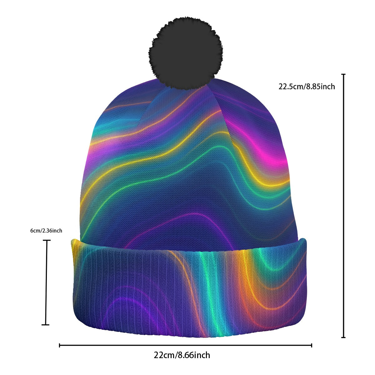 Unisex Knitted Hat With Pom-Pom