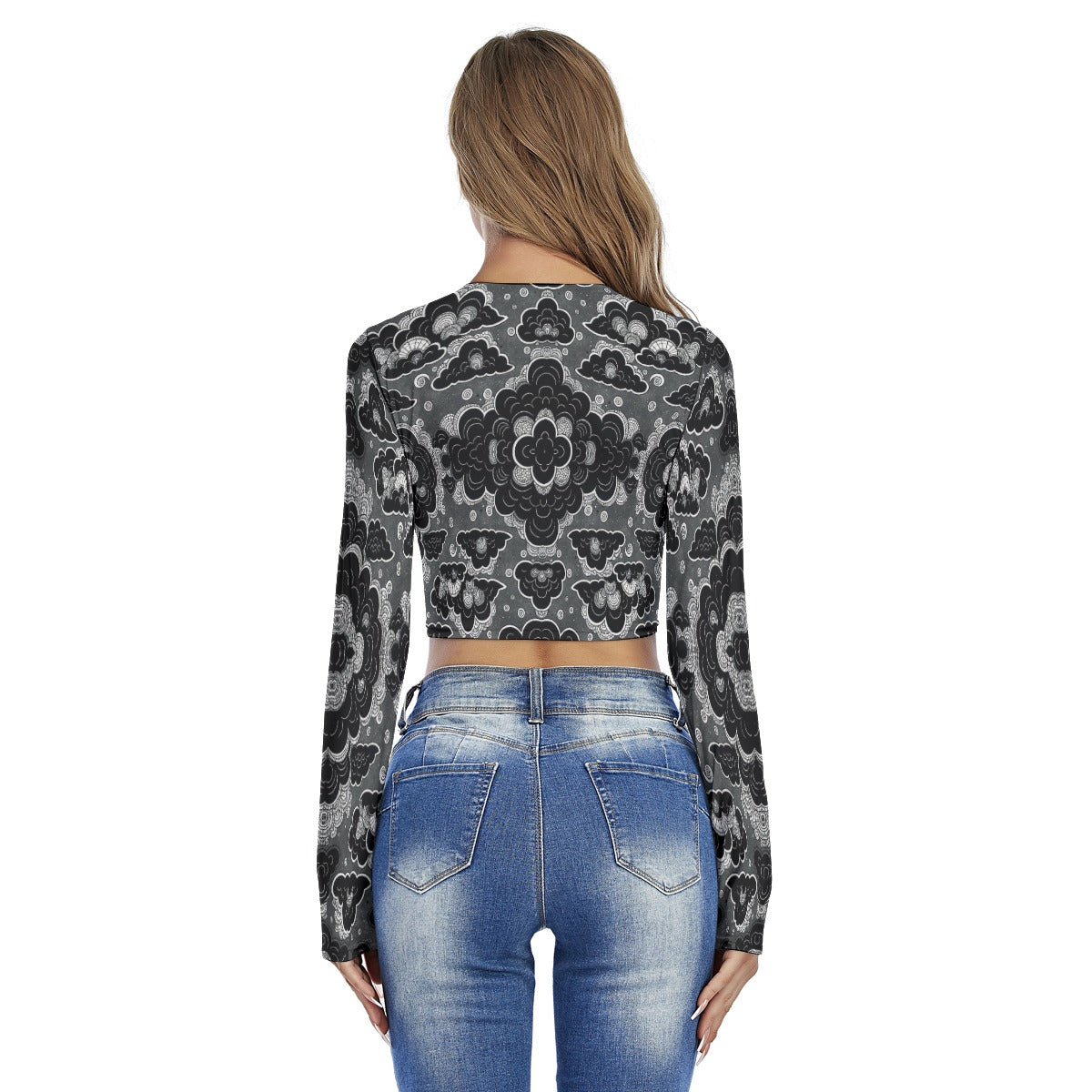 Women's Round Neck Crop Top T-Shirt