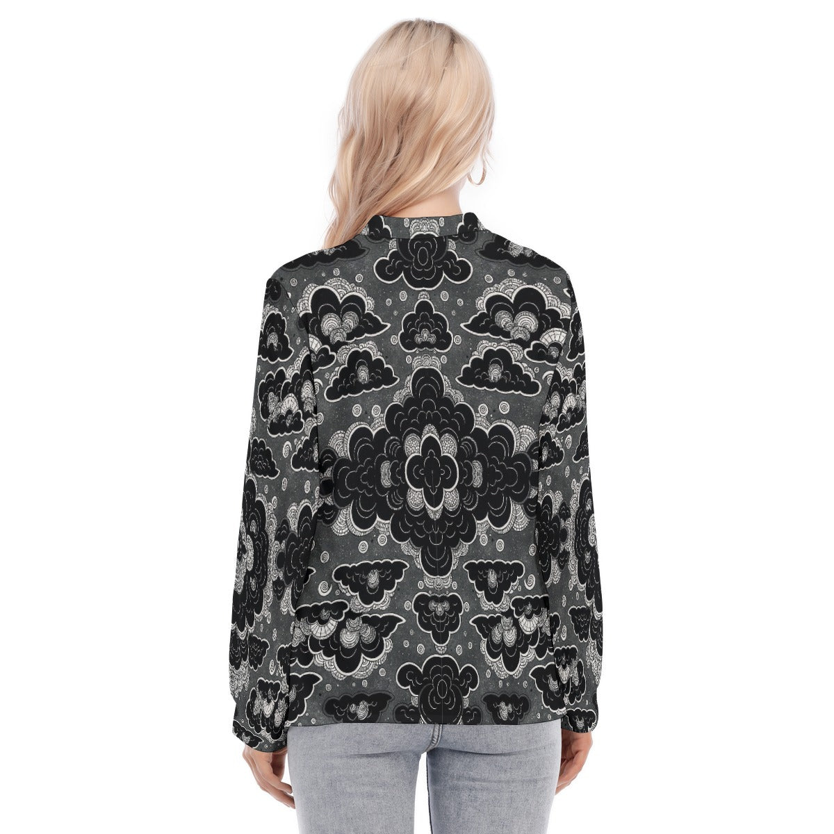 Women's Long Sleeve Blouse With Button Closure