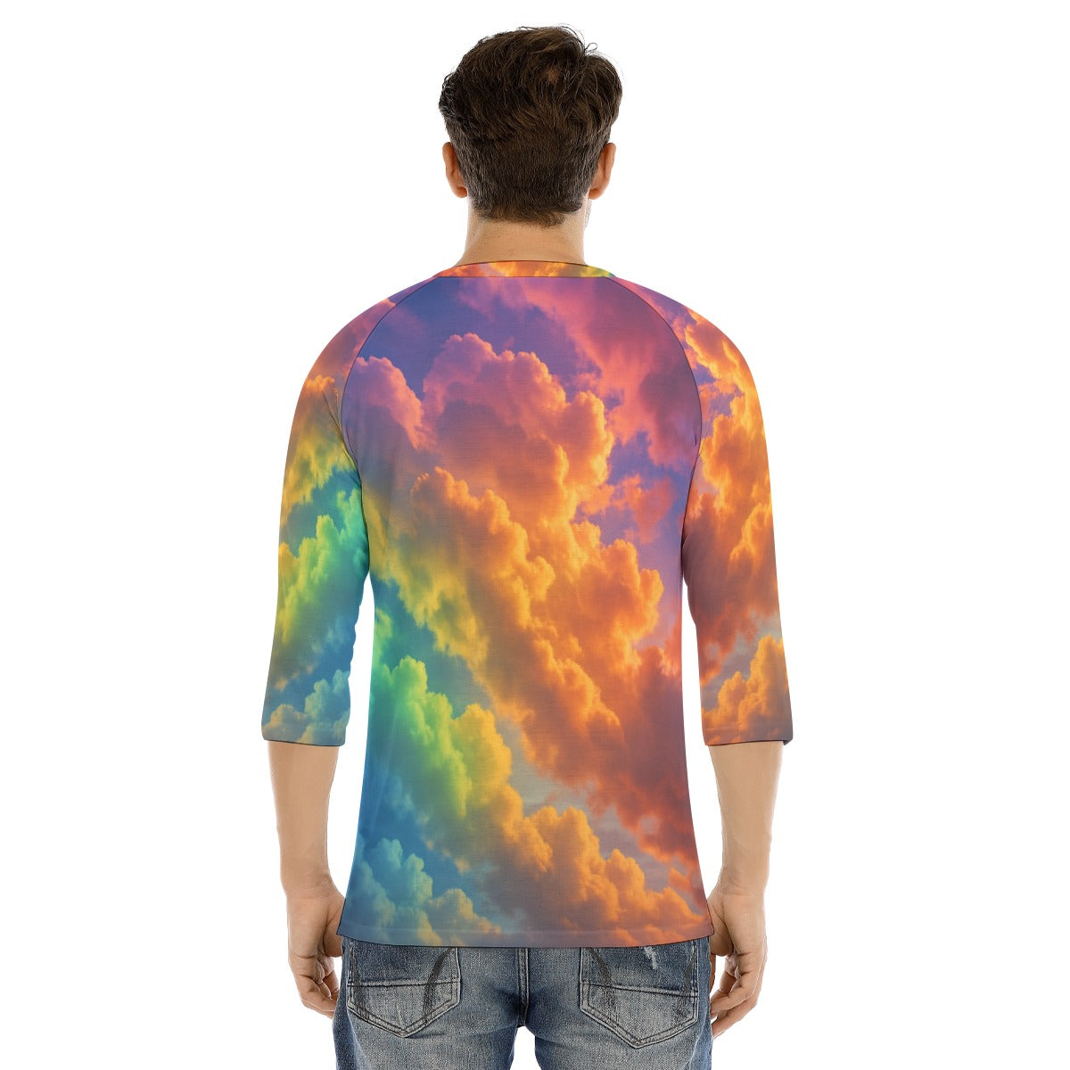 Men's Bracelet Sleeve T-shirt With Button Closure - view 4