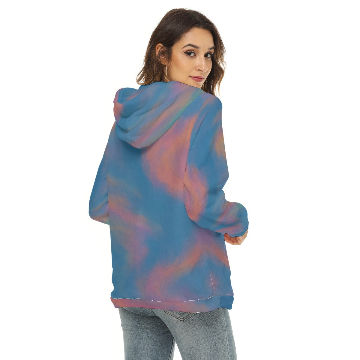 Women's Borg Fleece Hoodie With Half Zip