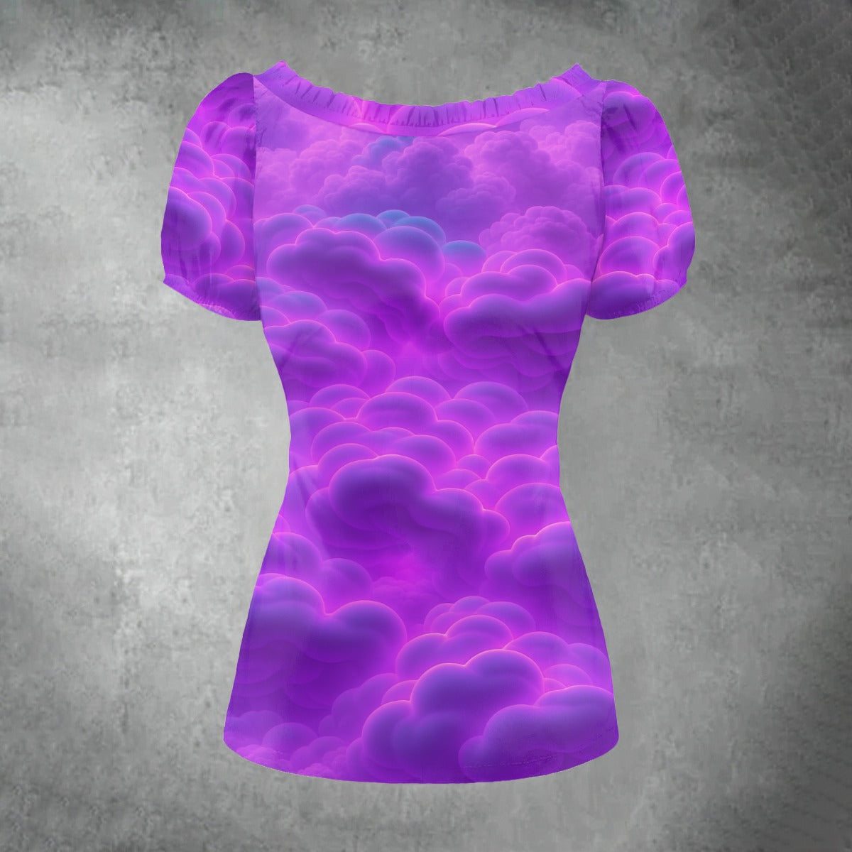 Women's Puff Sleeve Pleated Shirt