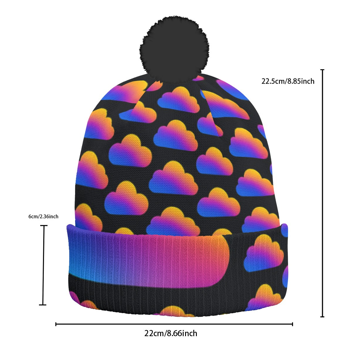 Unisex Knitted Hat With Pom-Pom