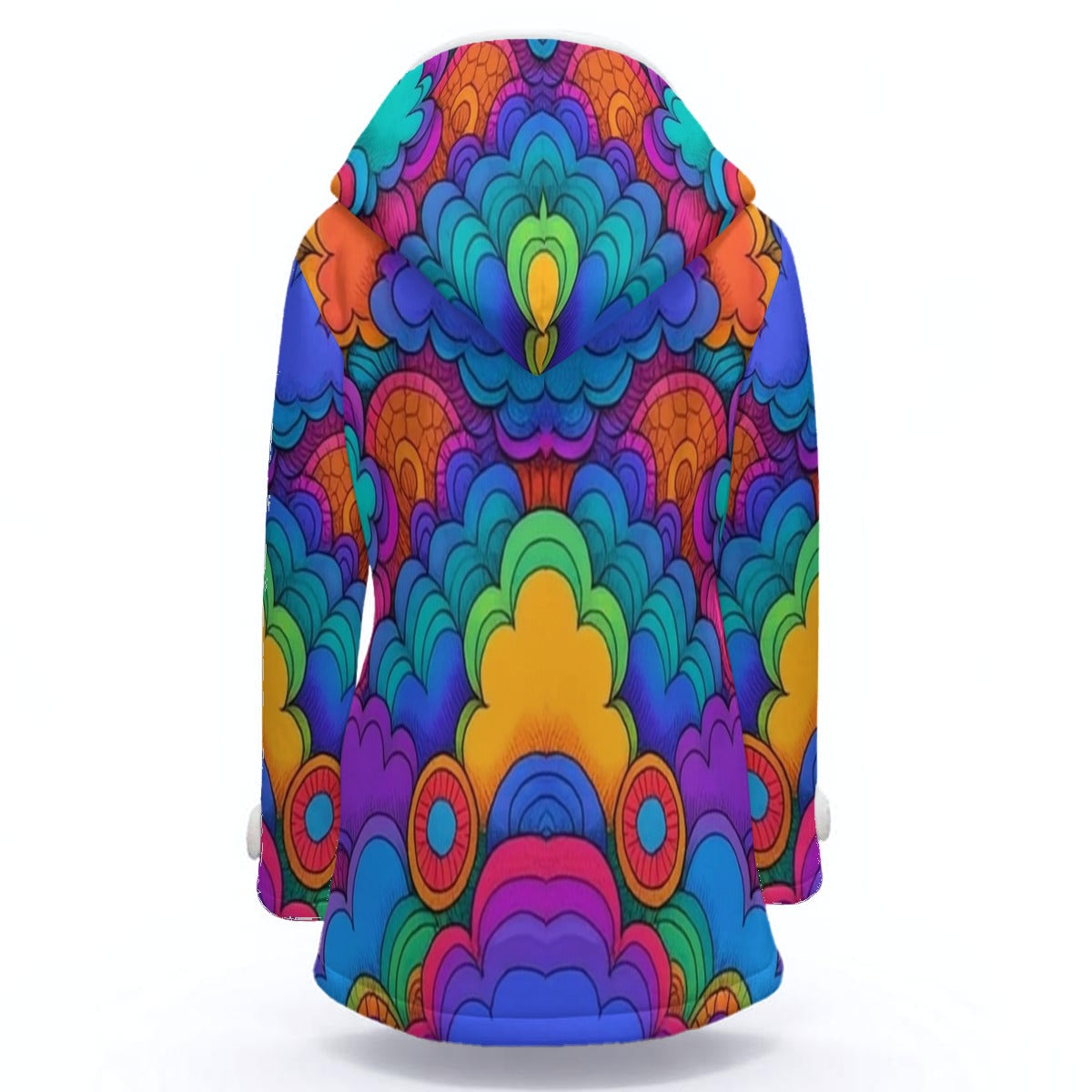 Women's Hooded Double-Breasted Winter Coat With Fleece