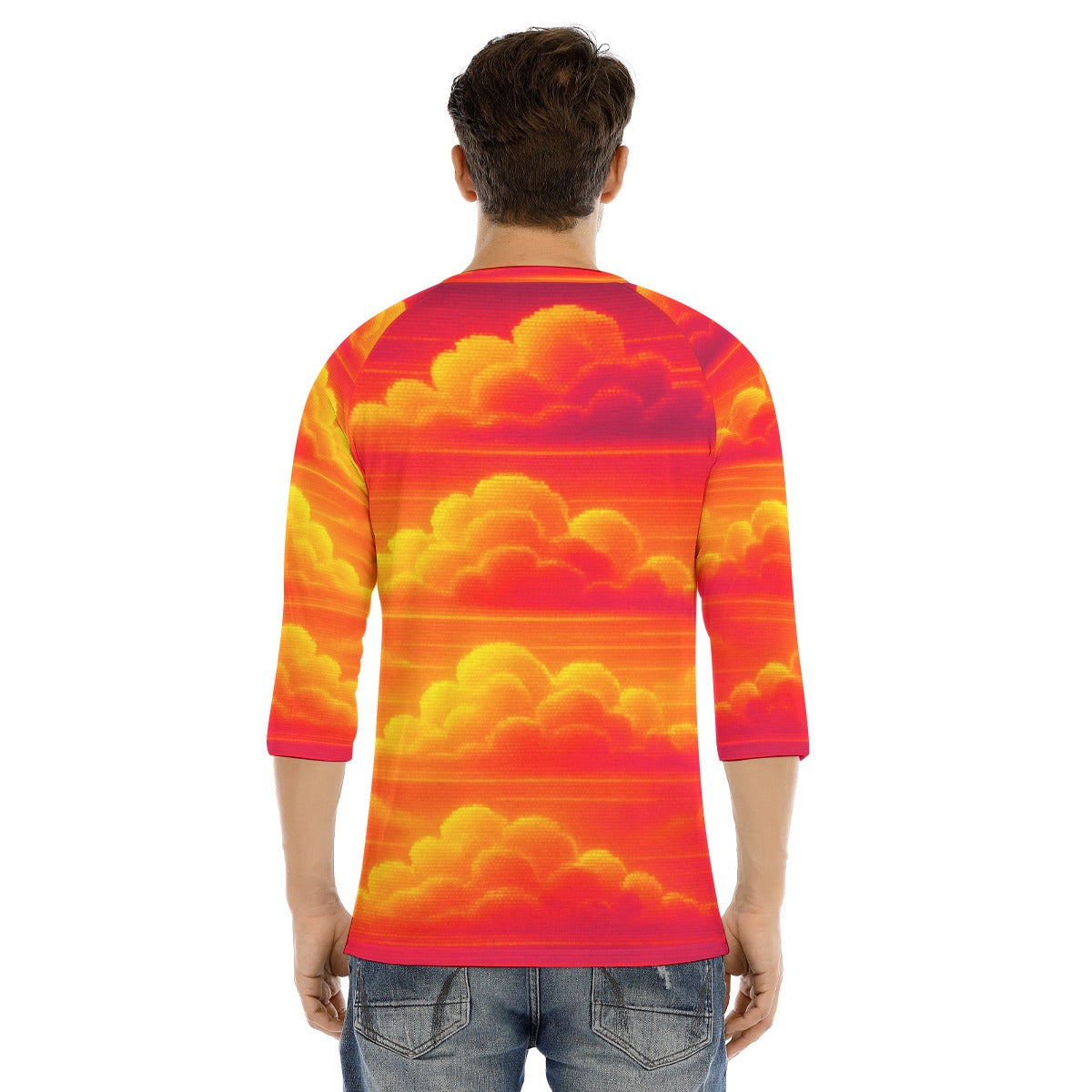 Men's Bracelet Sleeve T-shirt With Button Closure - view 4