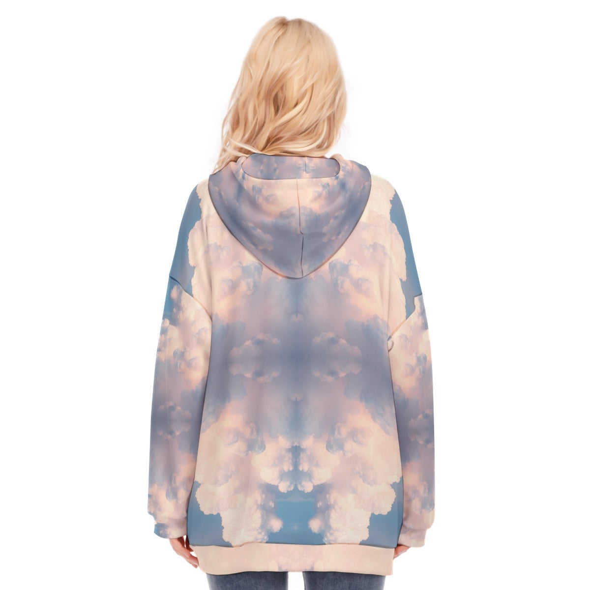 Women's Long Hoodie With Zipper Closure