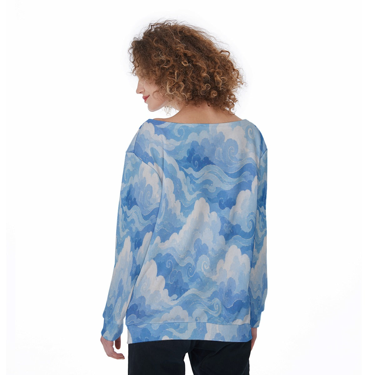 Women's Off-Shoulder Sweatshirt