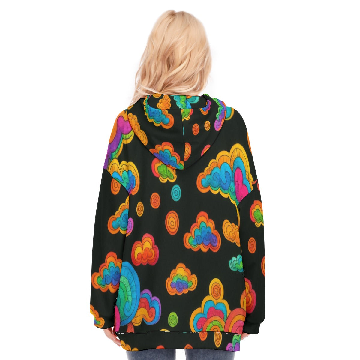 Women's Long Hoodie With Zipper Closure