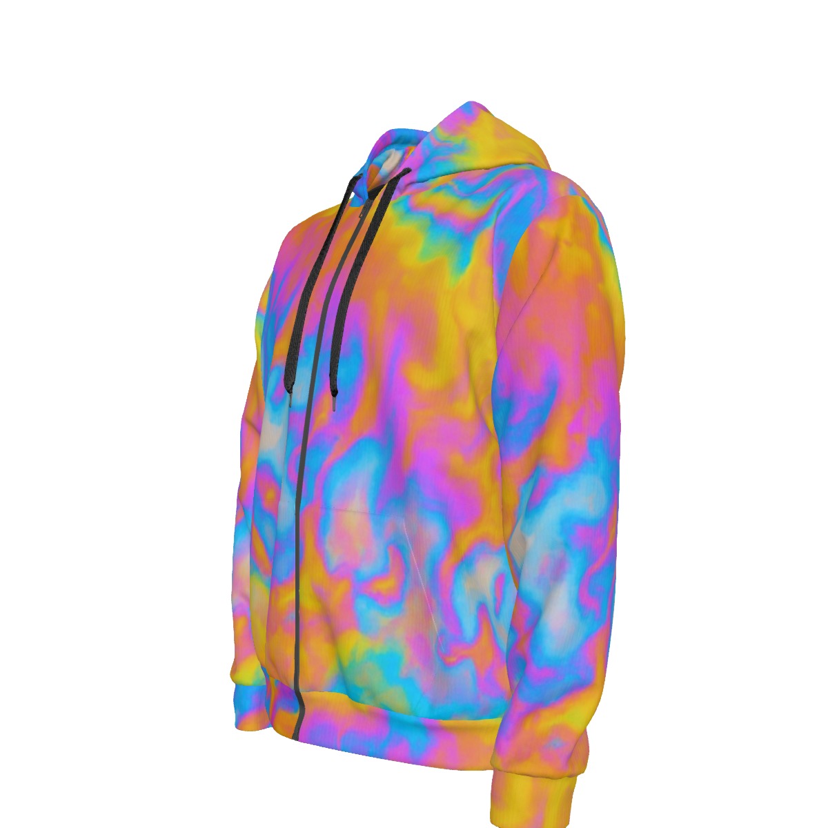 Unisex Zipper Hoodie With Black Lining