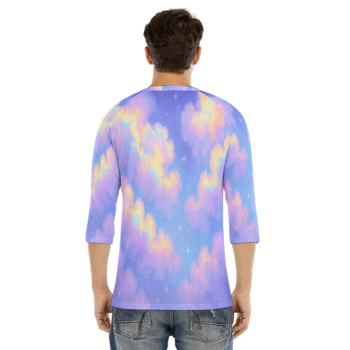 Men's Bracelet Sleeve T-shirt With Button Closure - view 4