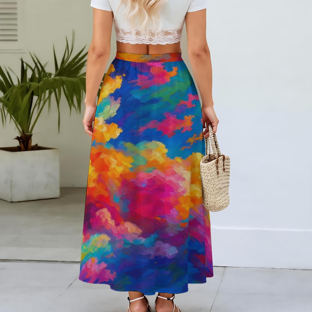 Women's Maxi Chiffon Skirts With Lining