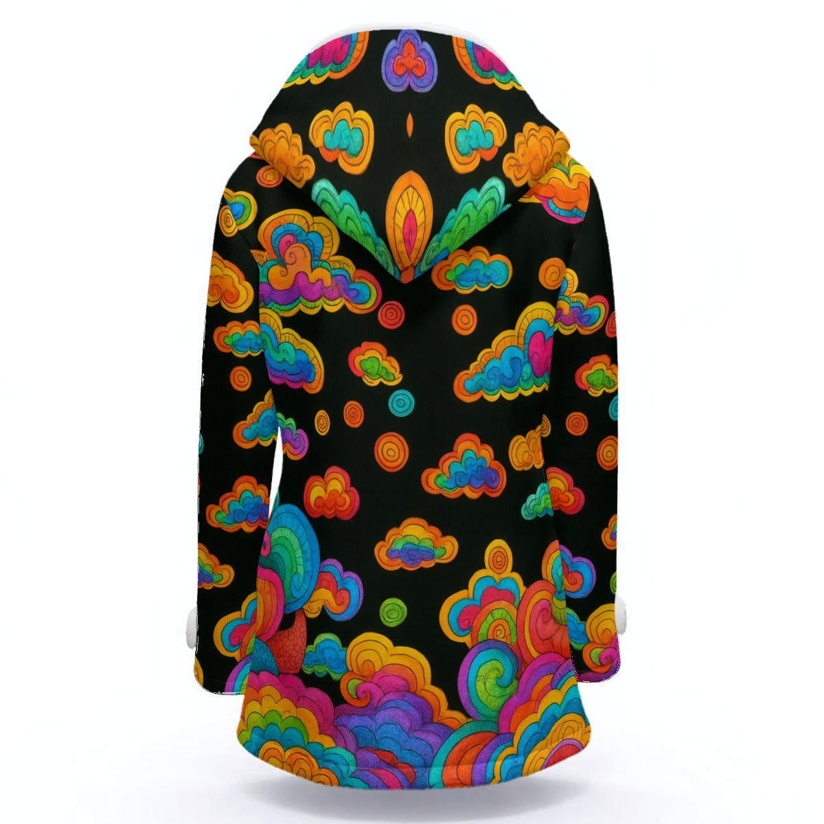 Women's Hooded Double-Breasted Winter Coat With Fleece