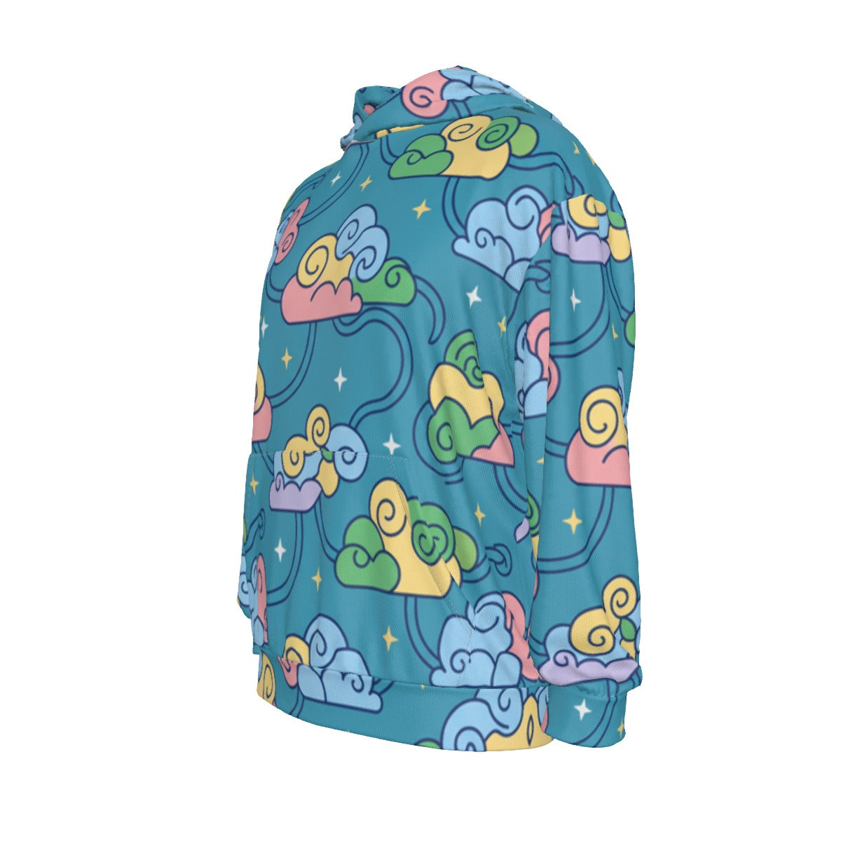 Men's Drop Shoulder Patch Pocket Hoodie