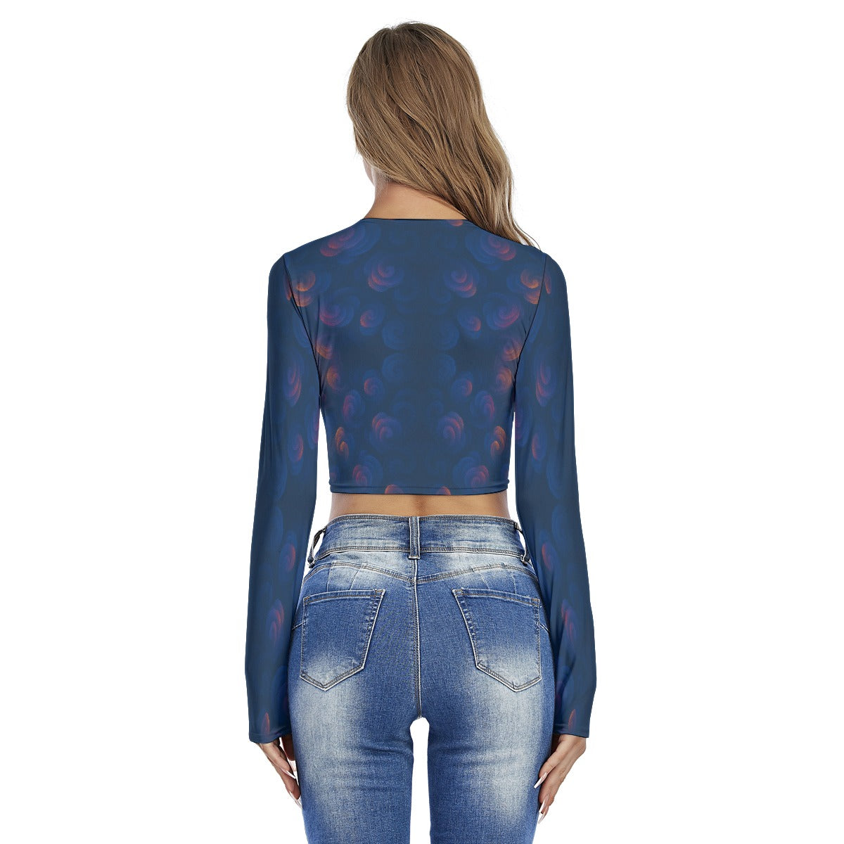 Women's Round Neck Crop Top T-Shirt