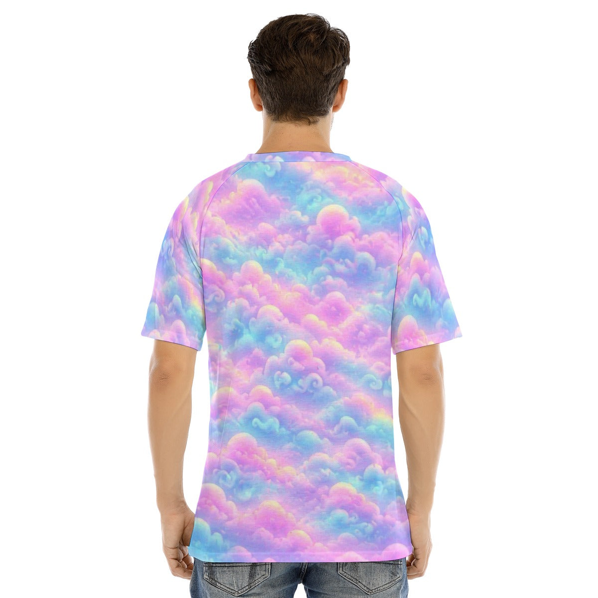Men's Raglan Sleeve T-shirt With Button Closure