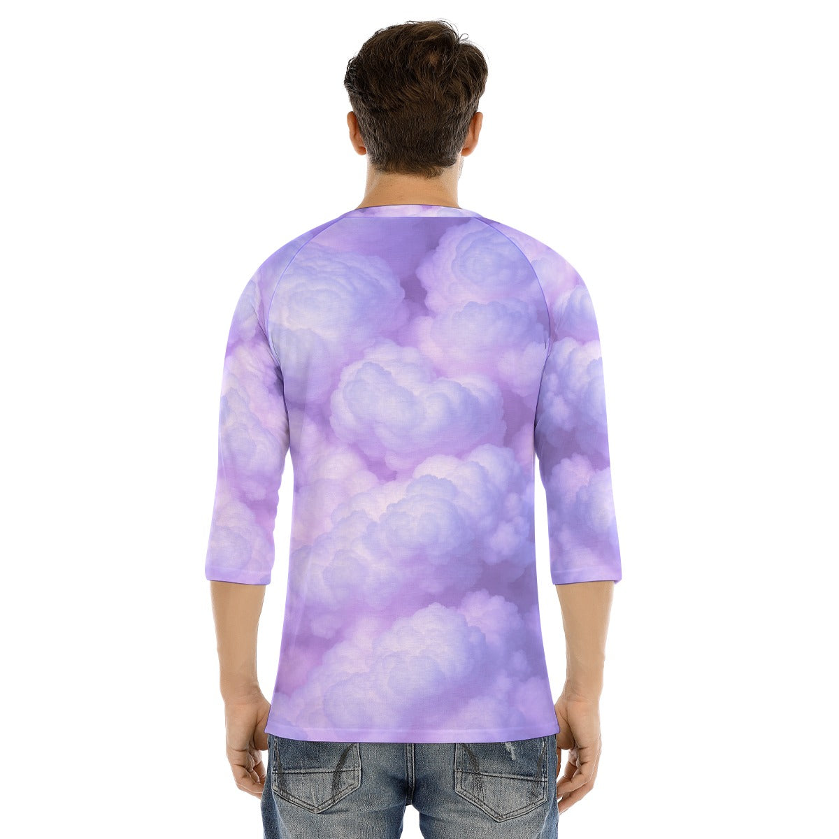 Men's Bracelet Sleeve T-shirt With Button Closure - view 4