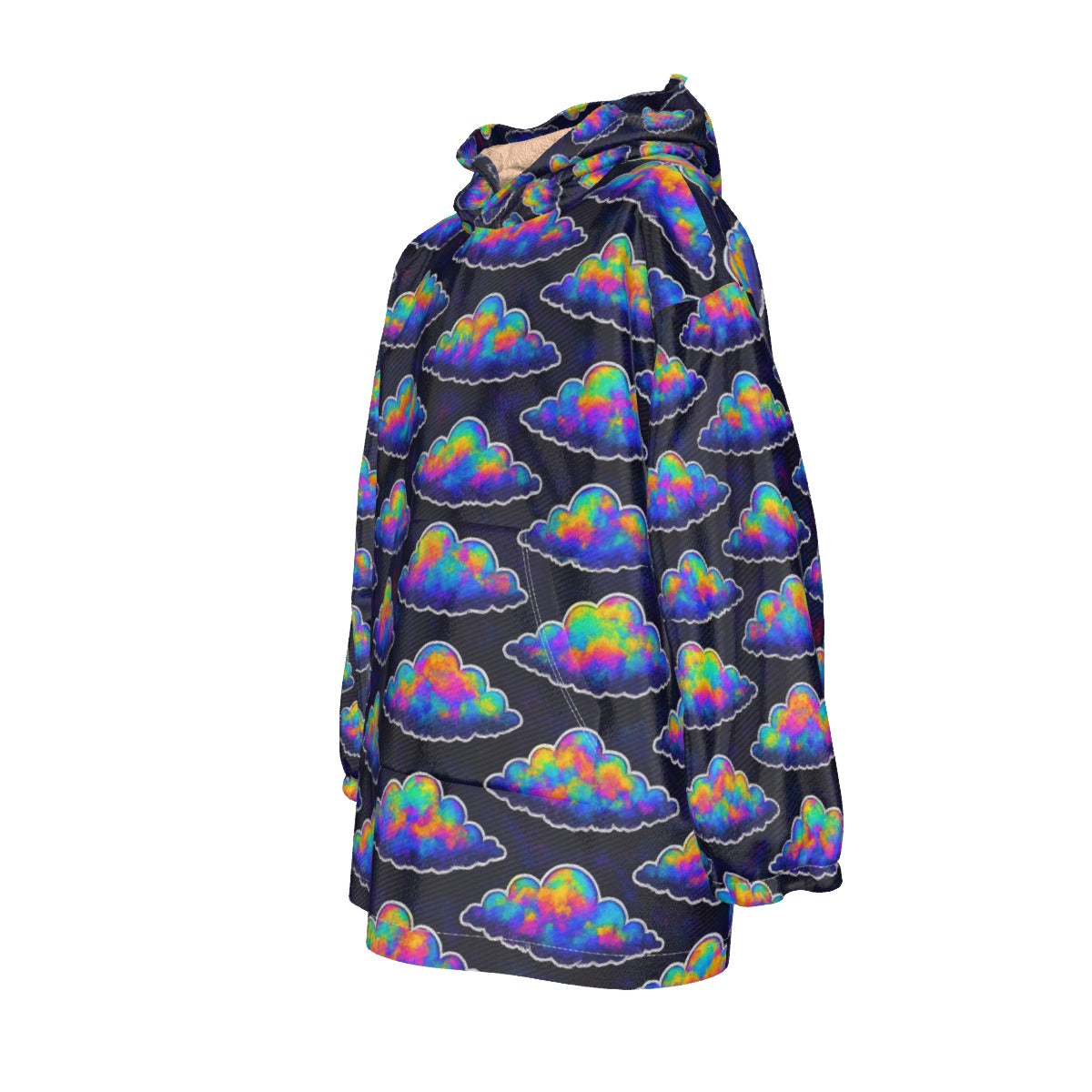 Unisex Kid's Sherpa Fleece Hoodie Blanket