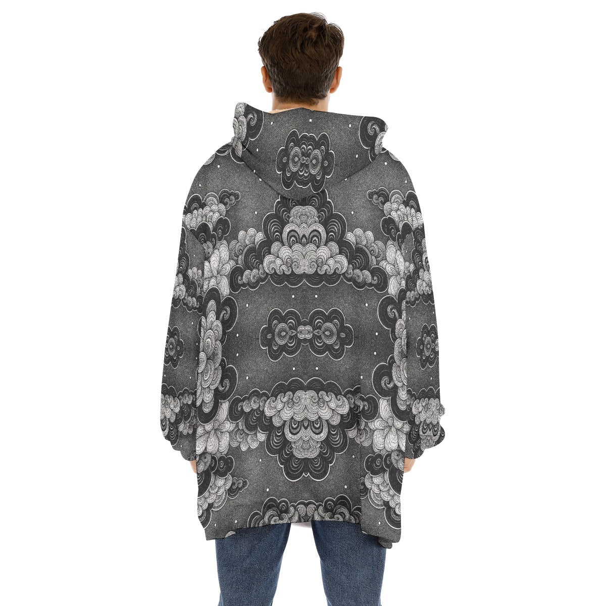 Unisex Sherpa Fleece Hoodie Blanket