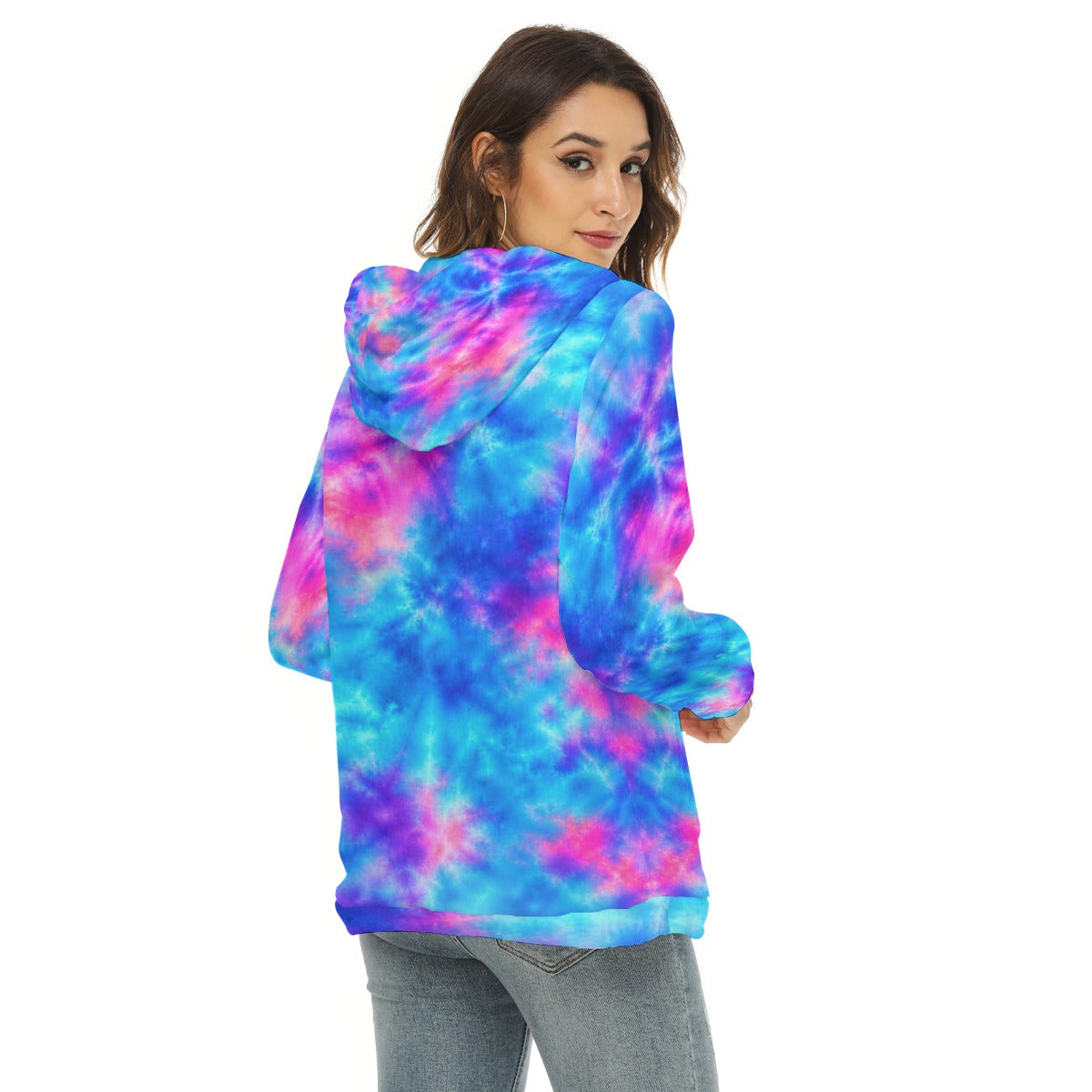 Women's Borg Fleece Hoodie With Half Zip by O’Nimbus – view 4