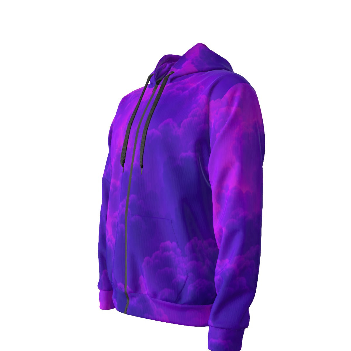 Unisex Zipper Hoodie With Black Lining