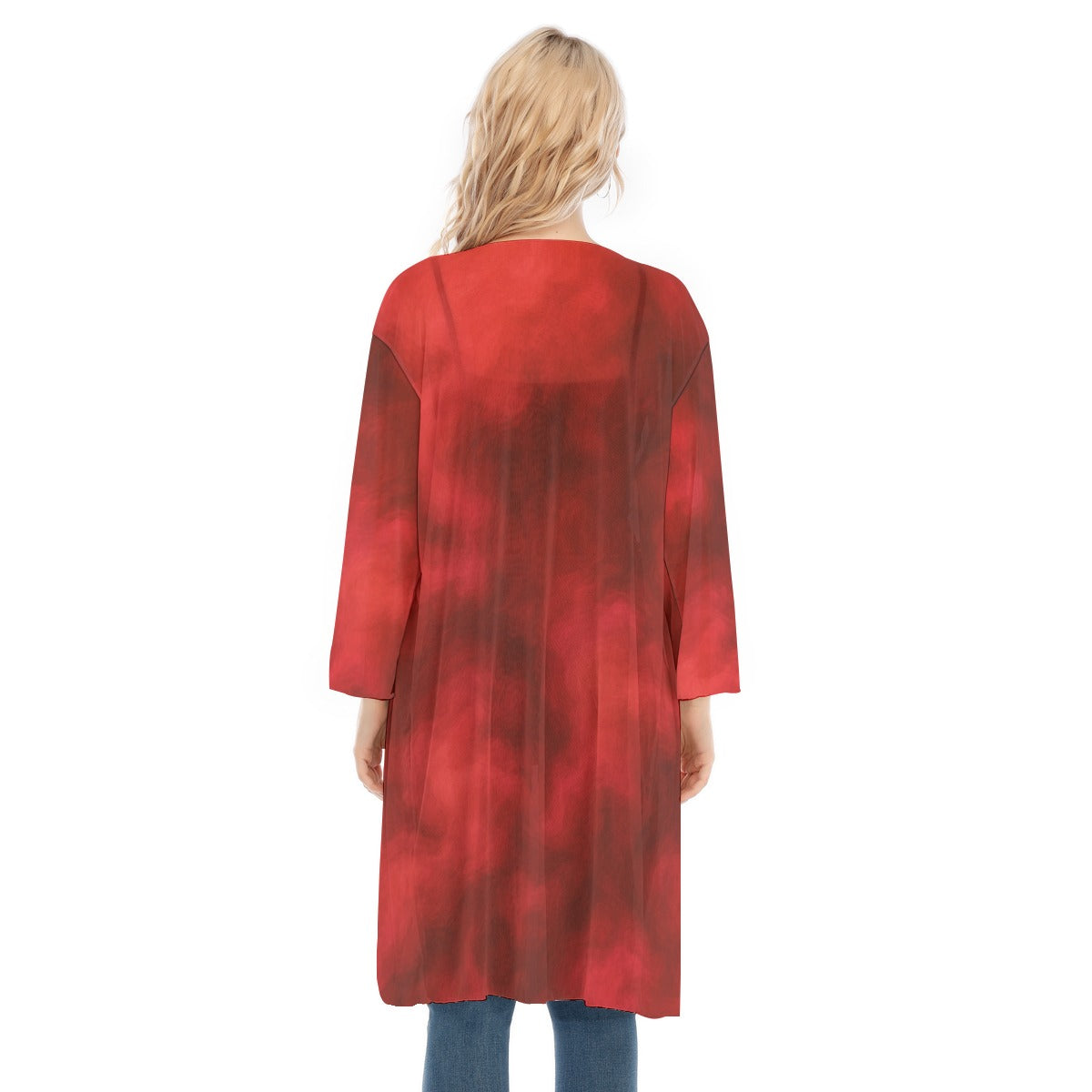 Women's V-neck Mesh Cardigan