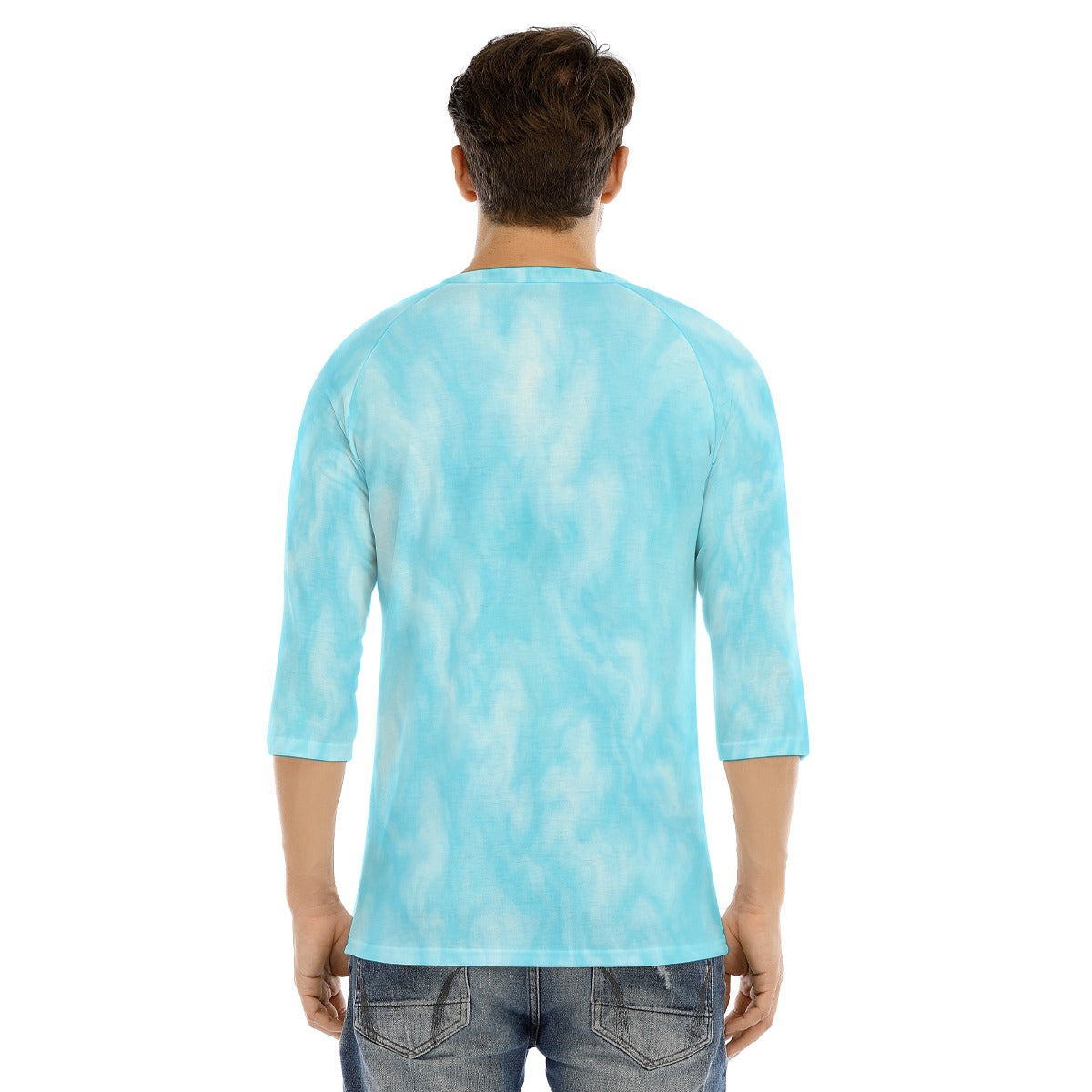 Men's Bracelet Sleeve T-shirt With Button Closure - view 4