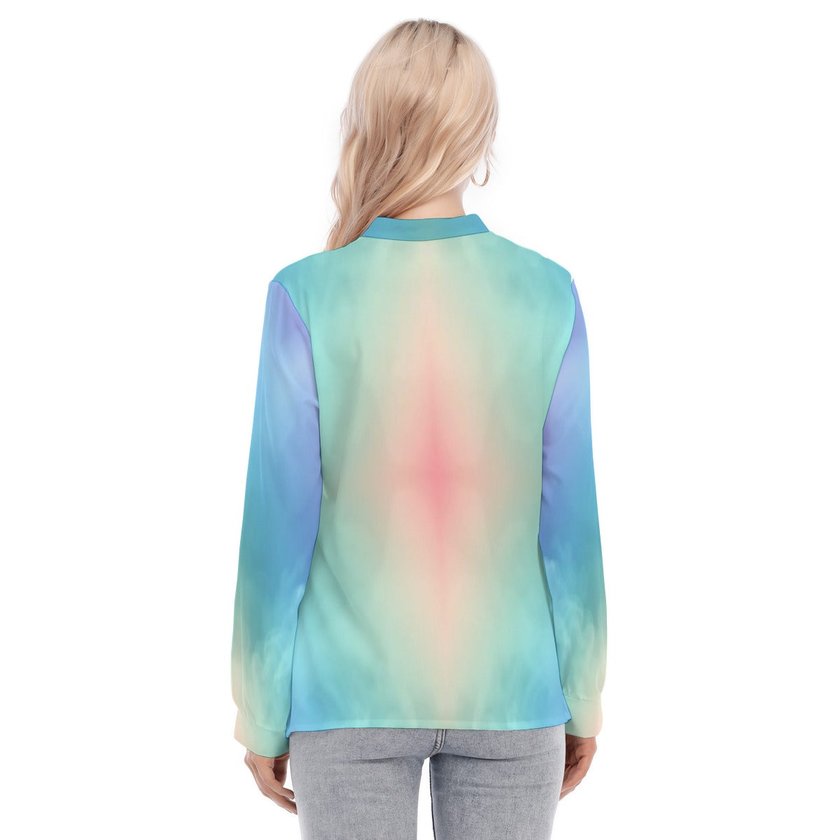 Women's Long Sleeve Blouse With Button Closure