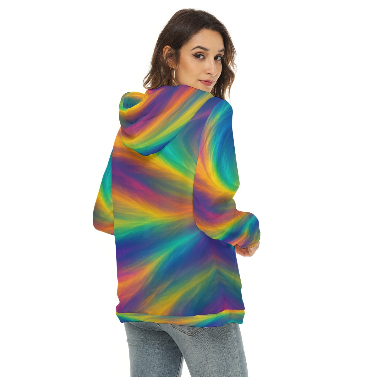 Women's Borg Fleece Hoodie With Half Zip