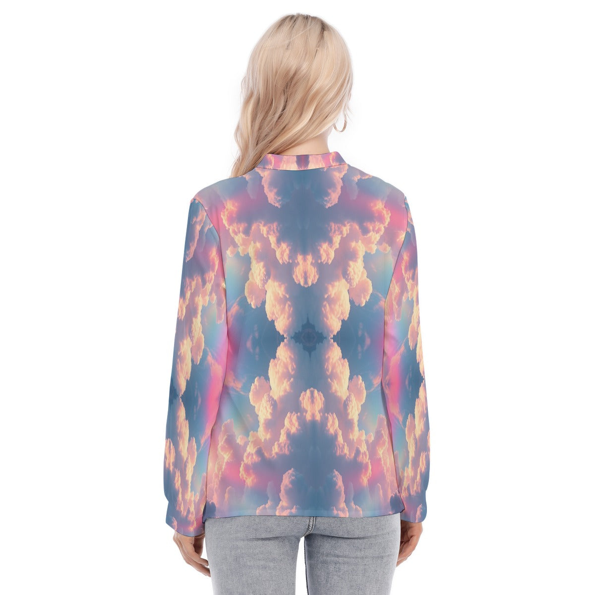 Women's Long Sleeve Blouse With Button Closure