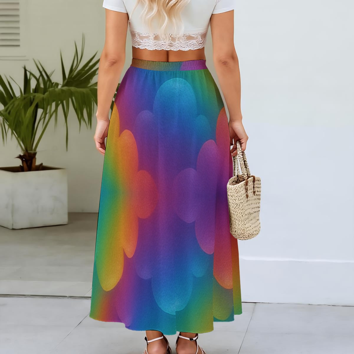 Women's Maxi Chiffon Skirts With Lining