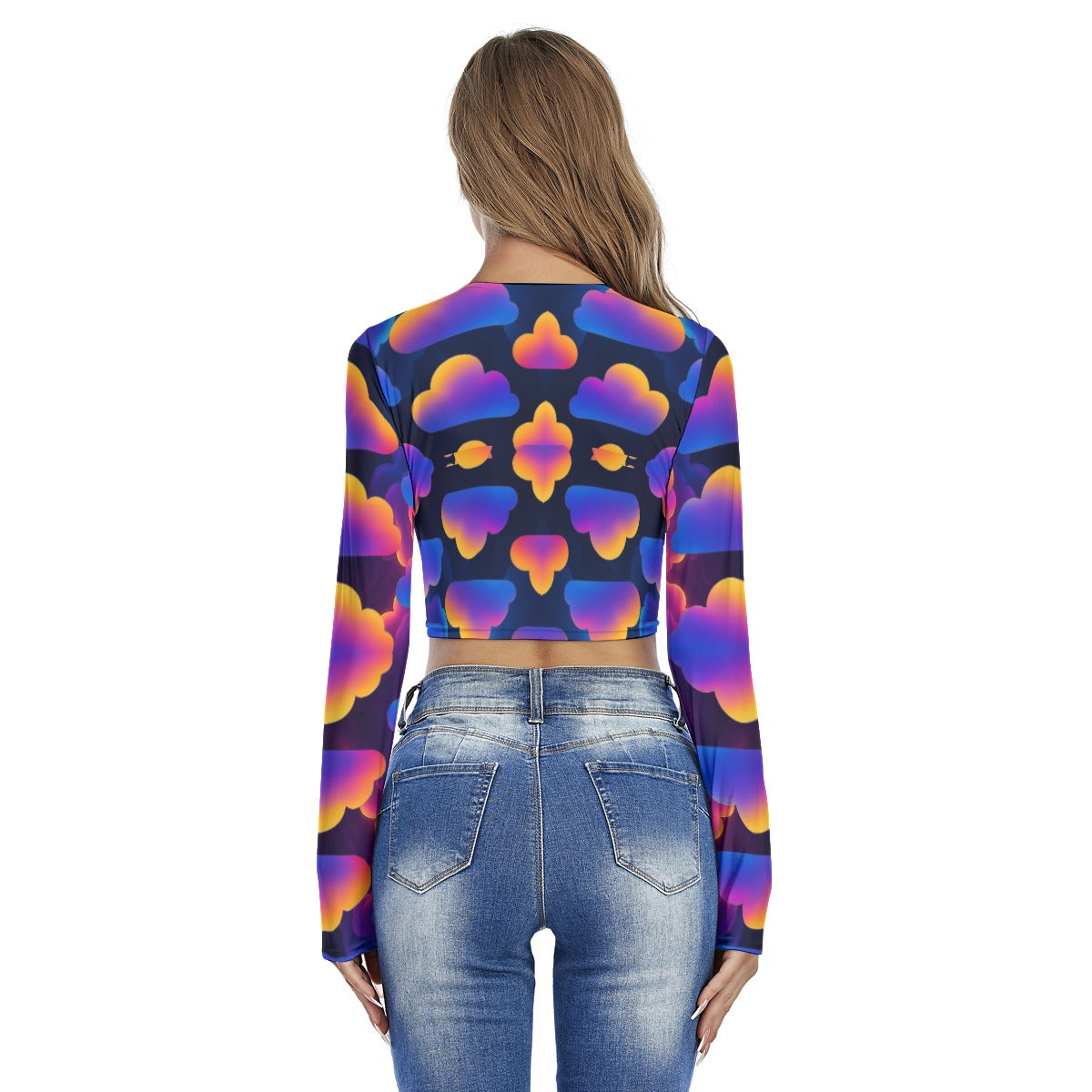 Women's Round Neck Crop Top T-Shirt
