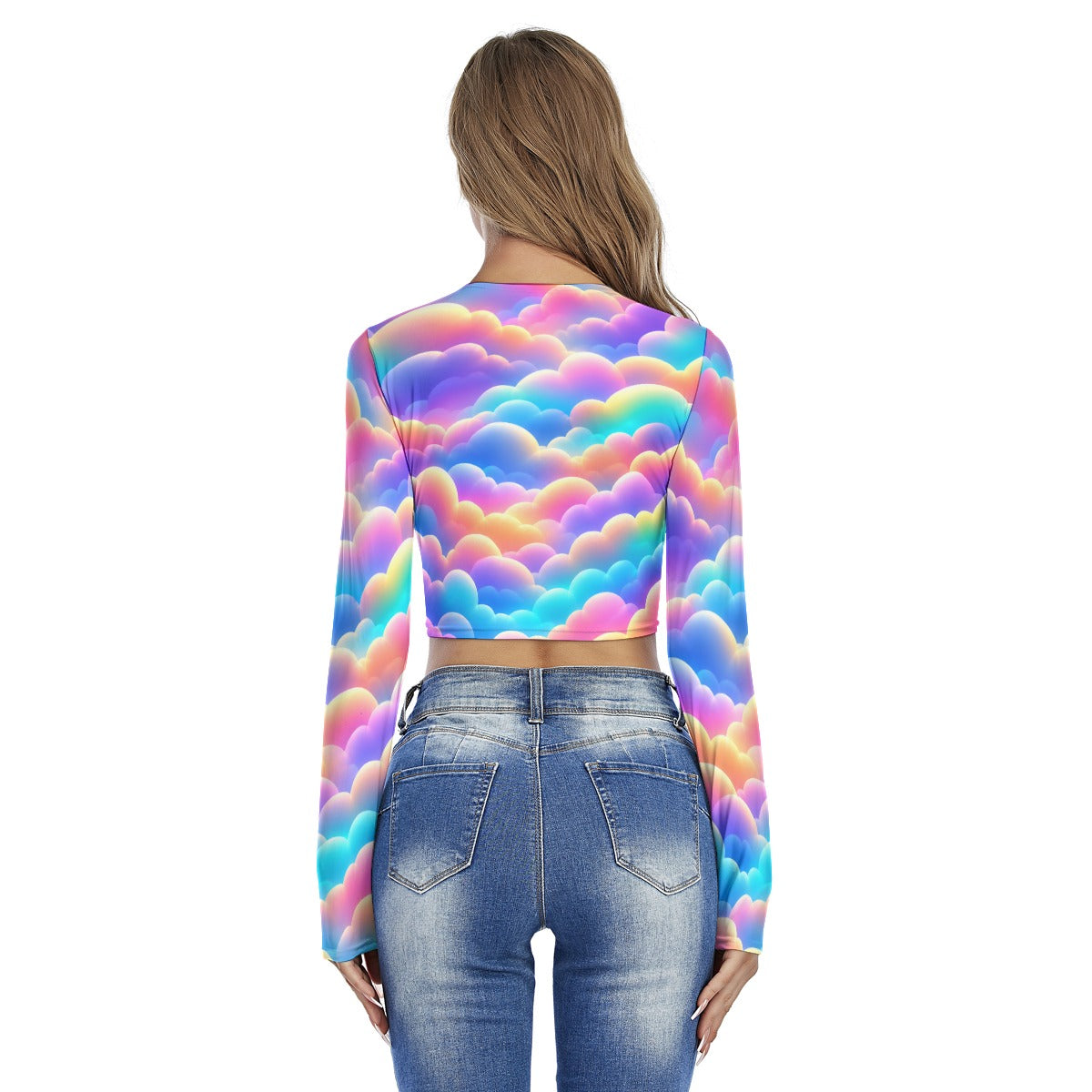 Women's Round Neck Crop Top T-Shirt