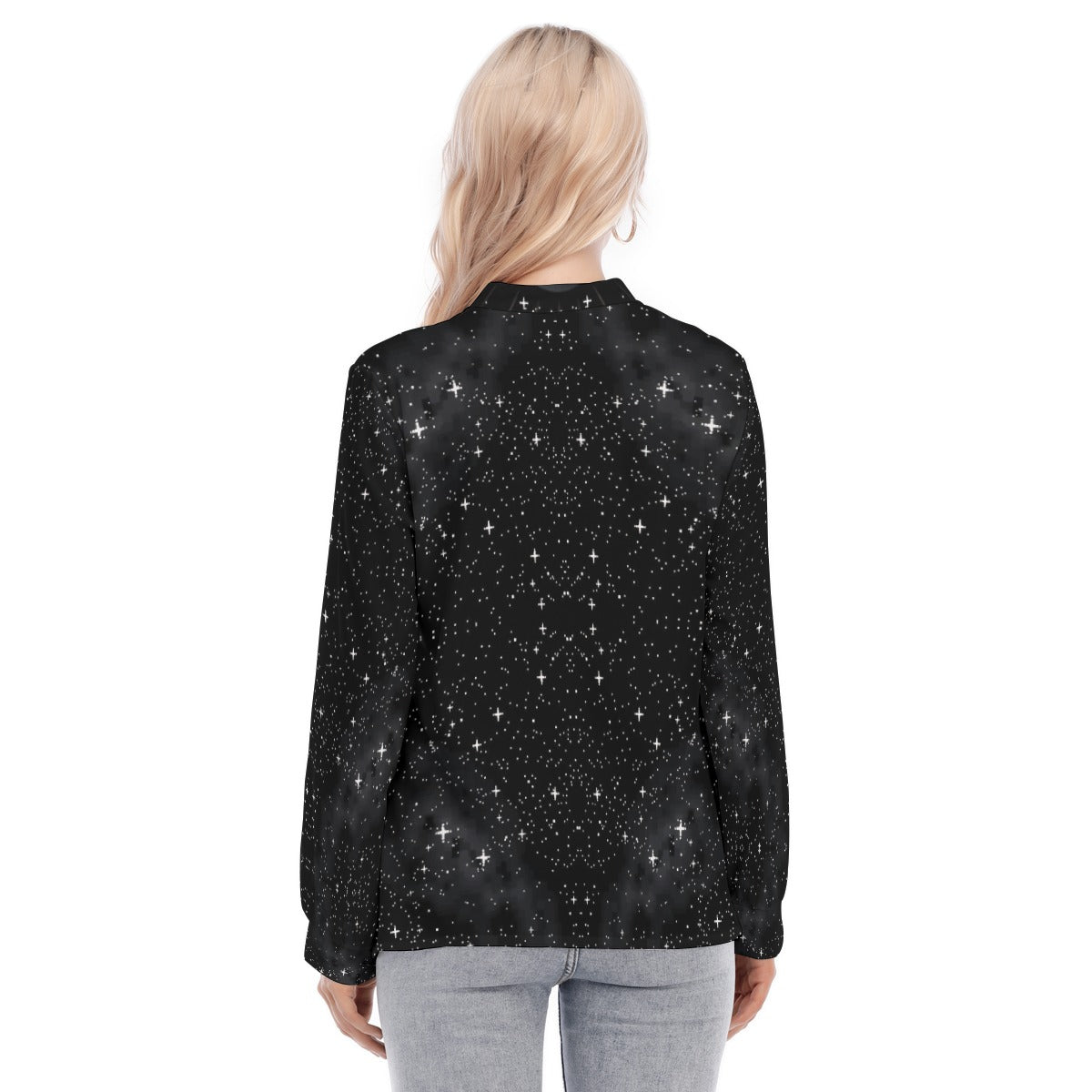Women's Long Sleeve Blouse With Button Closure