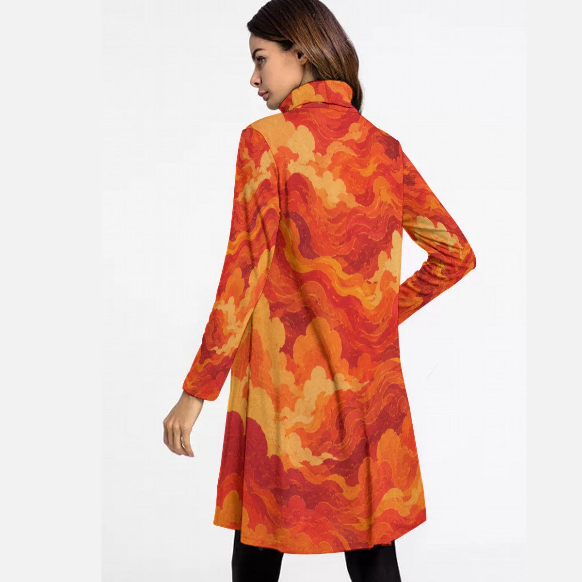 Women's High Neck Dress With Long Sleeve by O’Nimbus – view 4
