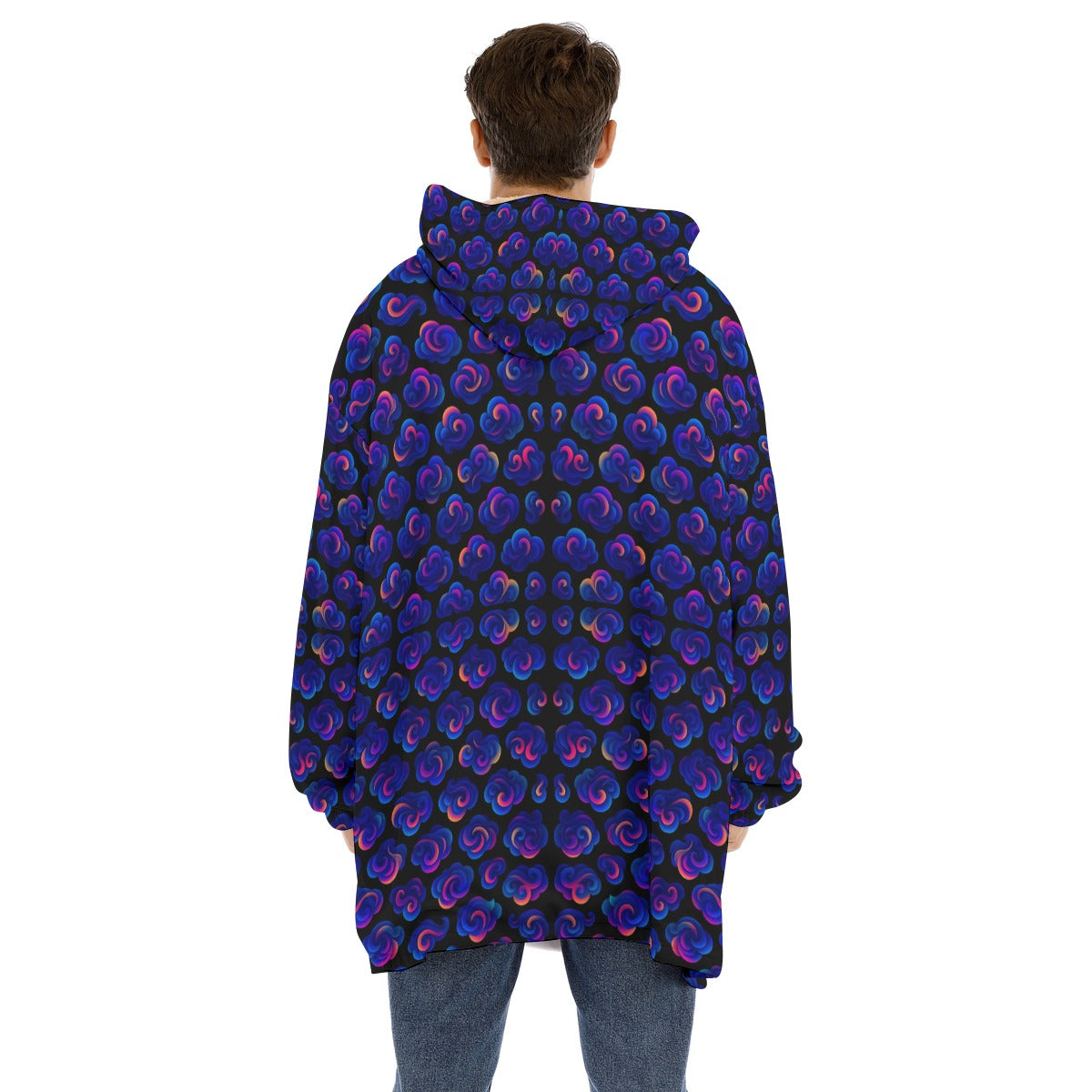 Unisex Sherpa Fleece Hoodie Blanket