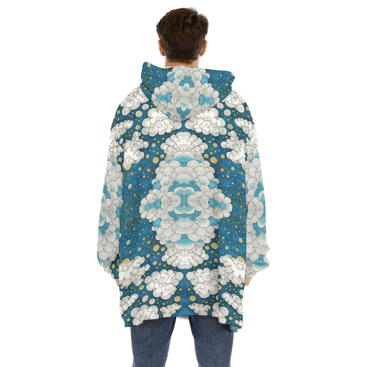 Unisex Sherpa Fleece Hoodie Blanket