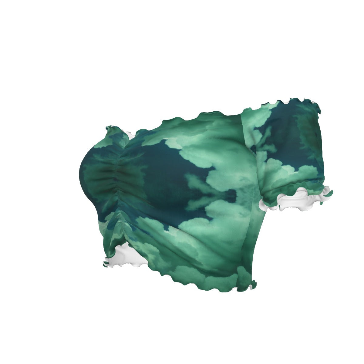 Women's One-shoulder Off-the-navel Short Sleeve T-shirt