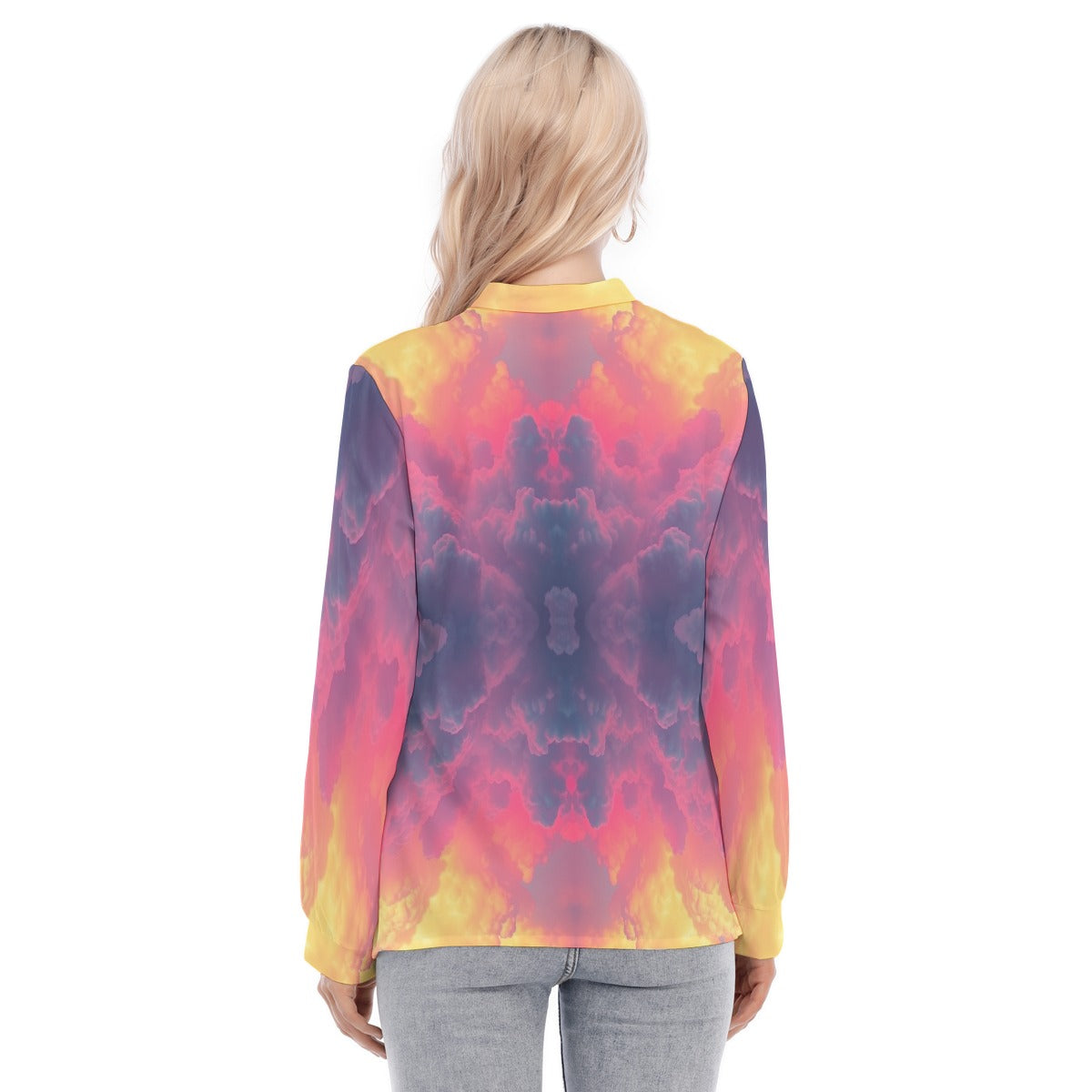 Women's Long Sleeve Blouse With Button Closure