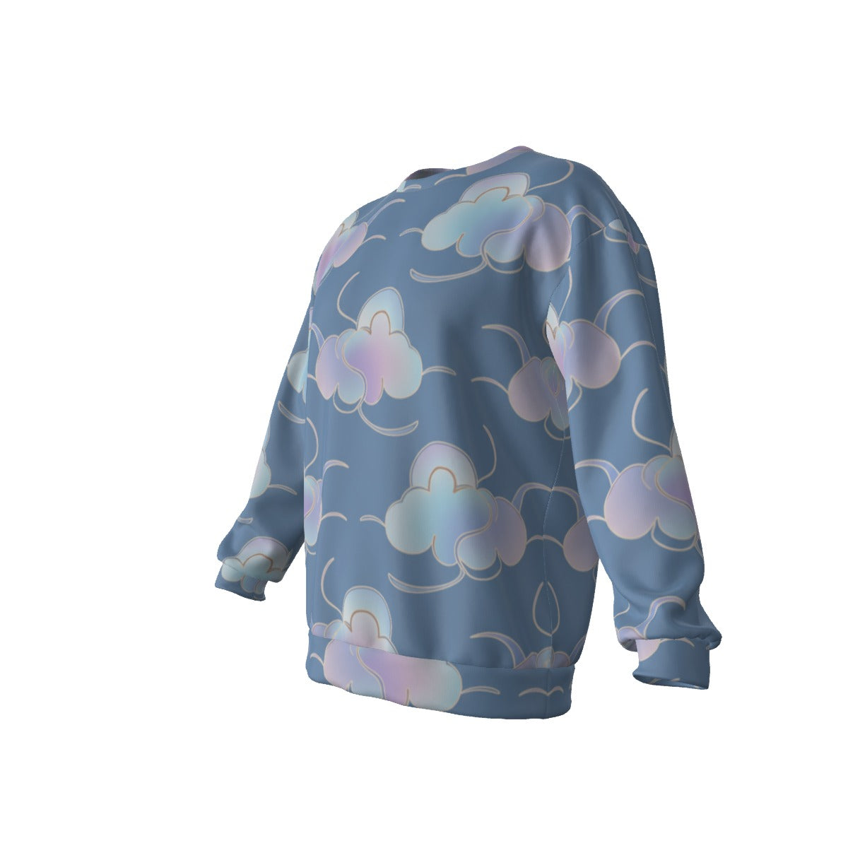 Men's Drop Shoulder Round Neck Long-Sleeved Sweatshirt