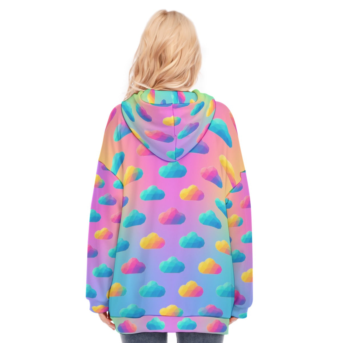 Women's Long Hoodie With Zipper Closure