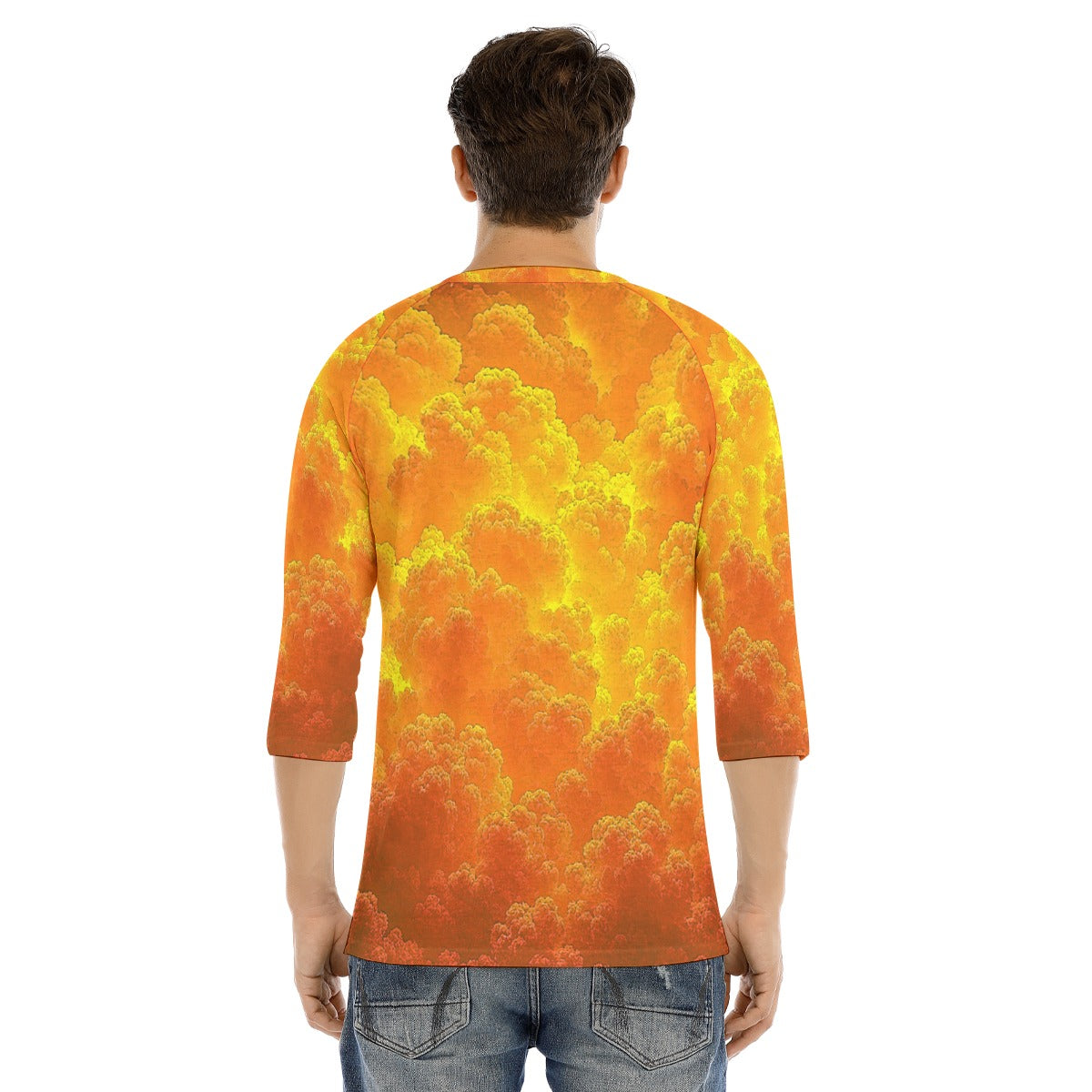 Men's Bracelet Sleeve T-shirt With Button Closure - view 4